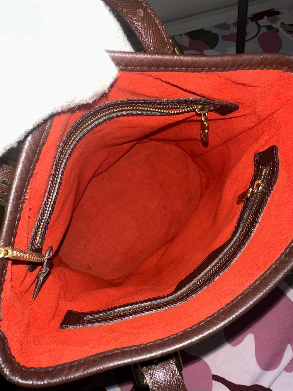 Louis Vuitton Damier Ebene Marais Bucket Bag with Pouch - Picture 13 of 16